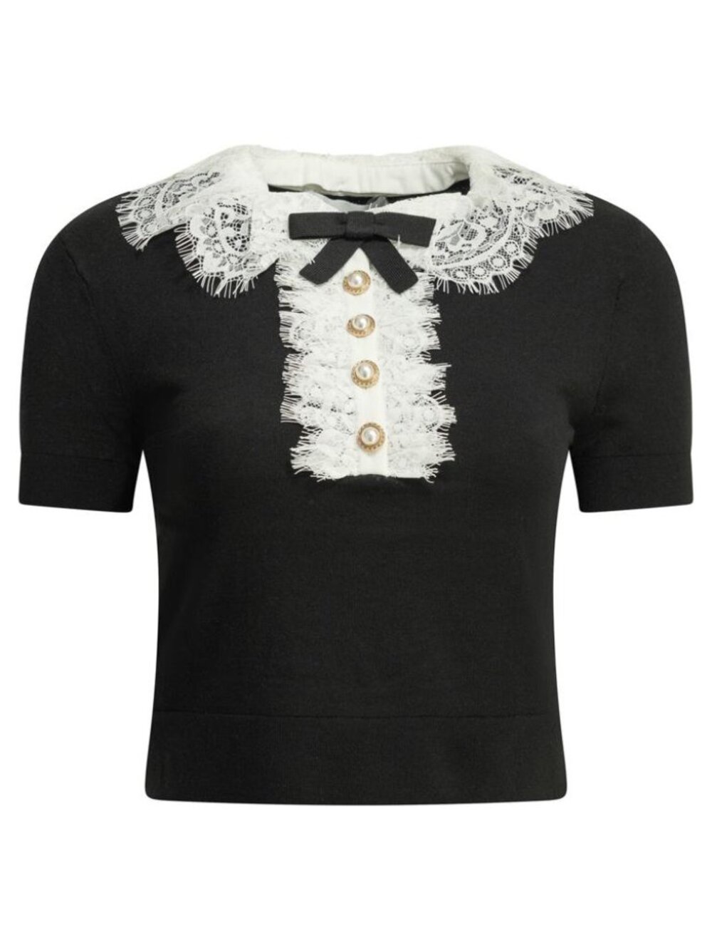Self-Portrait Sweater With Lace Collar Tag Size M Women